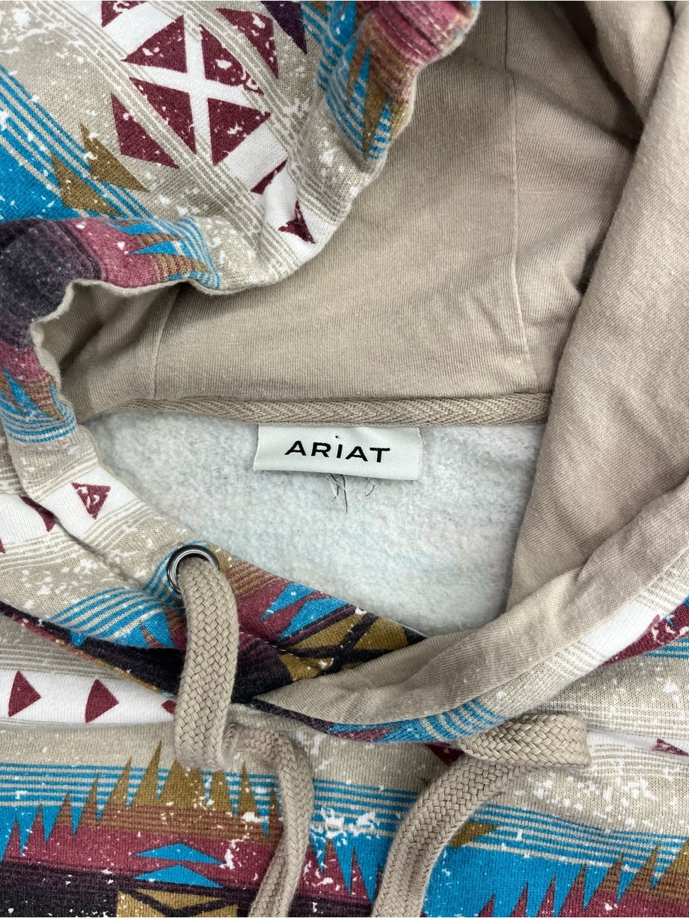 Ariat Lunas Pullover Hoodie with Southwestern/ Western Turquoise Print - Picture 4 of 10